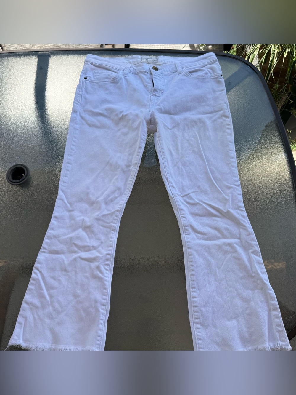 Current/Elliott White Flare Jeans
